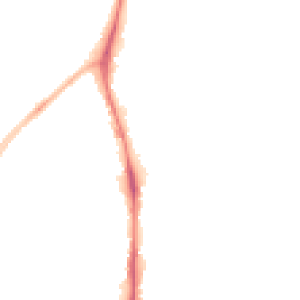 Night-time road noise heatmap for NG5 6JU