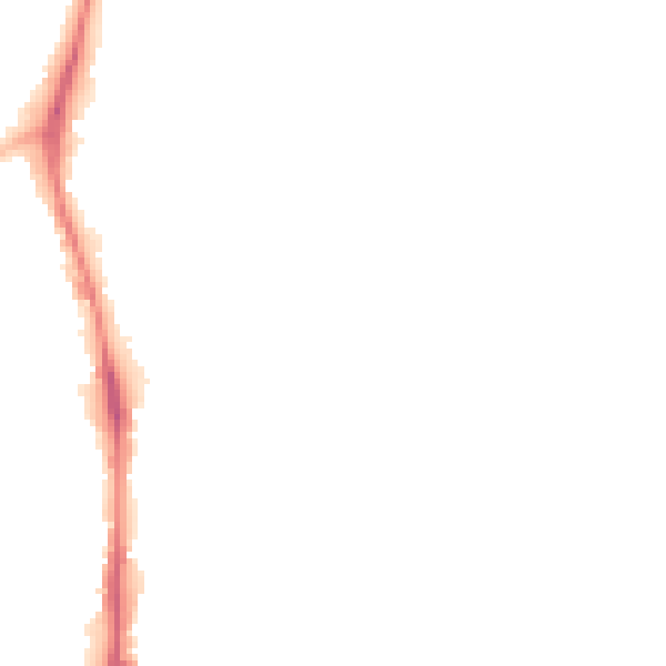 Night-time road noise heatmap for NG5 6LA