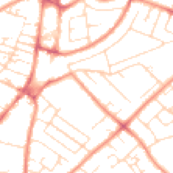 Daytime road noise heatmap for NG5 6NR