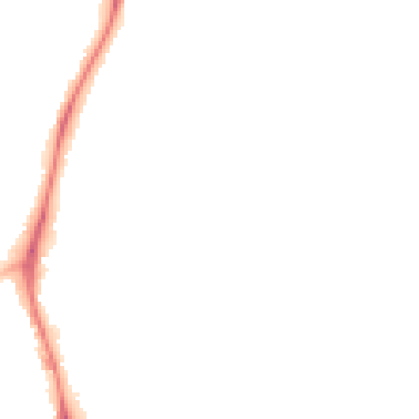 Night-time road noise heatmap for NG5 7AN