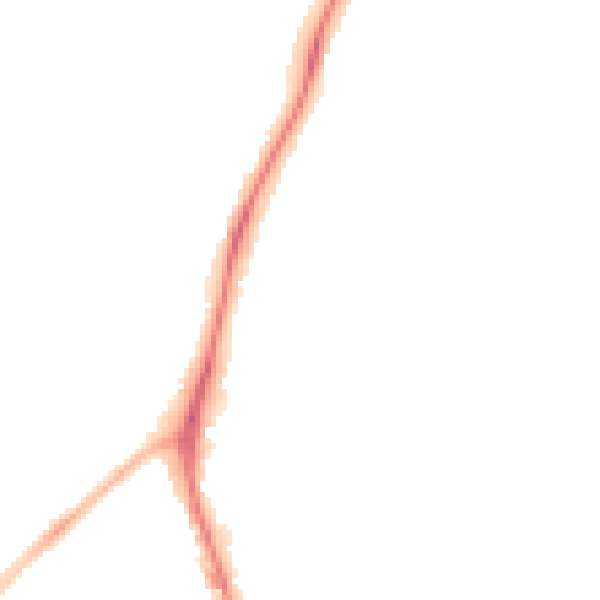 Night-time road noise heatmap for NG5 7BW