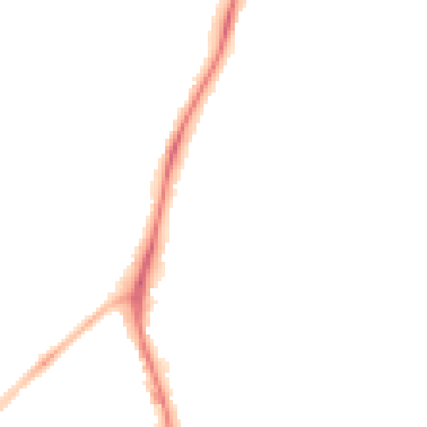 Night-time road noise heatmap for NG5 7HY