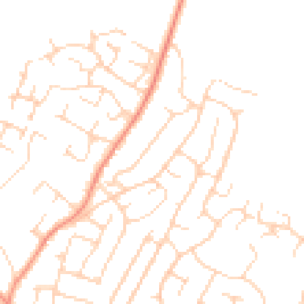 Daytime road noise heatmap for NG5 8FW
