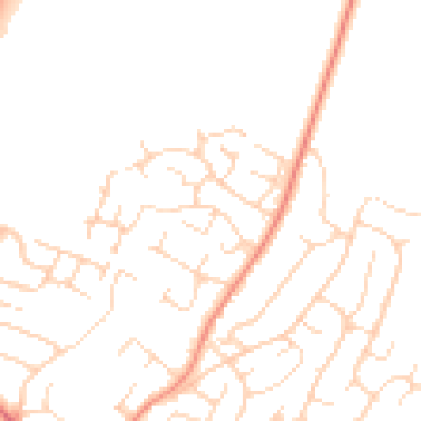 Daytime road noise heatmap for NG5 8GH
