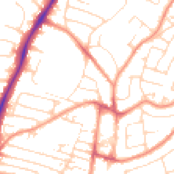 Daytime road noise heatmap for NG5 8GR