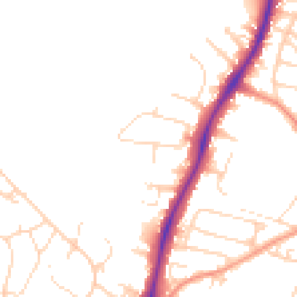 Daytime road noise heatmap for NG5 8JH