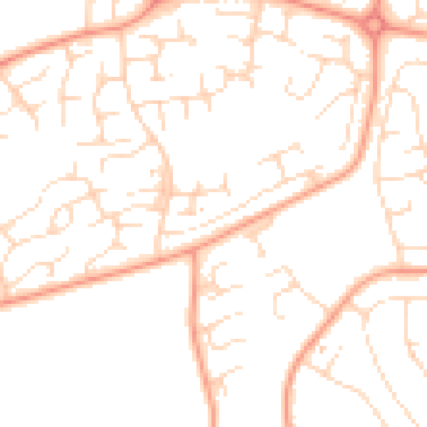 Daytime road noise heatmap for NG5 9DN