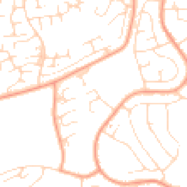 Daytime road noise heatmap for NG5 9HA