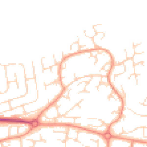 Daytime road noise heatmap for NG5 9PP