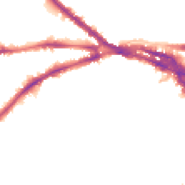 Night-time road noise heatmap for NG7 1AD