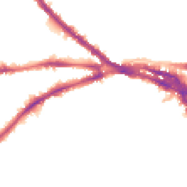 Night-time road noise heatmap for NG7 1AE