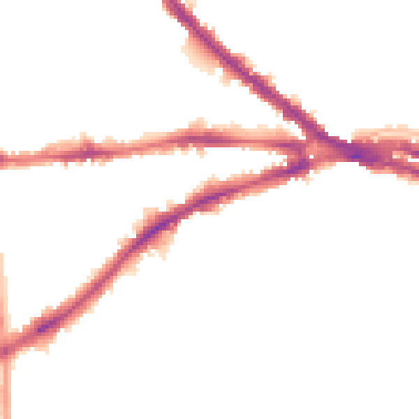 Night-time road noise heatmap for NG7 1AG