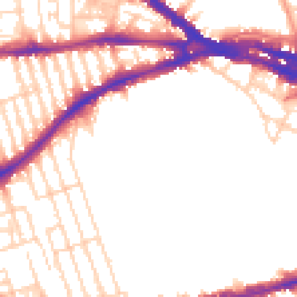 Daytime road noise heatmap for NG7 1AL