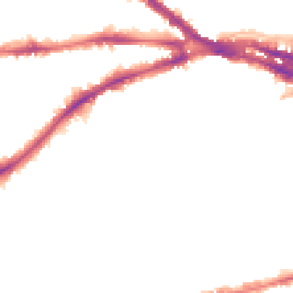 Night-time road noise heatmap for NG7 1AL