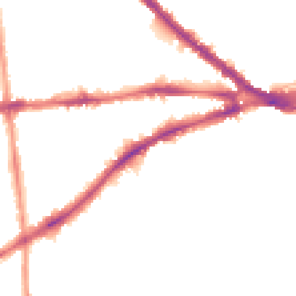 Night-time road noise heatmap for NG7 1AP