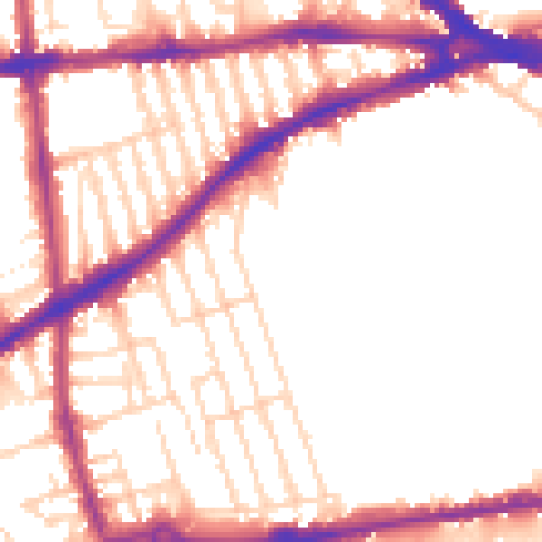 Daytime road noise heatmap for NG7 1AQ