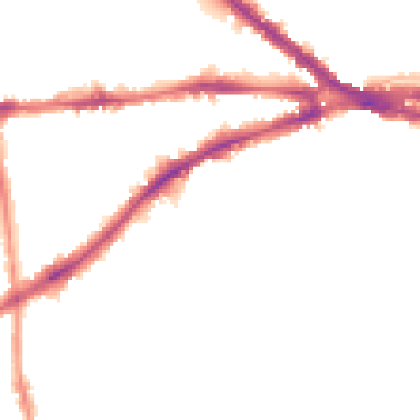 Night-time road noise heatmap for NG7 1AU