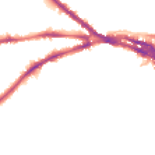 Night-time road noise heatmap for NG7 1BA
