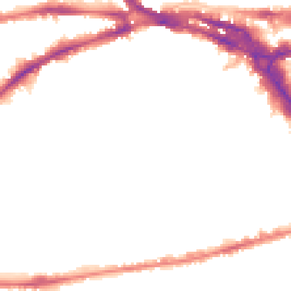 Night-time road noise heatmap for NG7 1BB