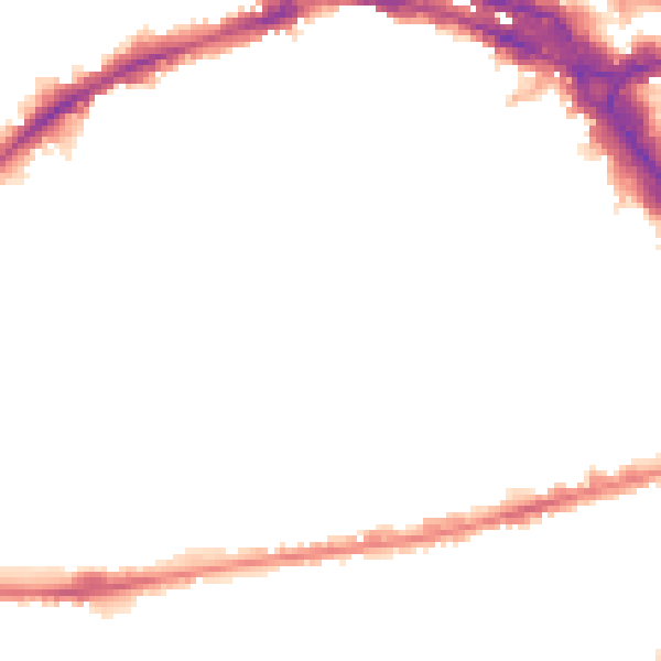 Night-time road noise heatmap for NG7 1BE