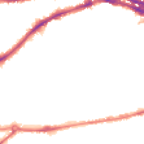 Night-time road noise heatmap for NG7 1BL