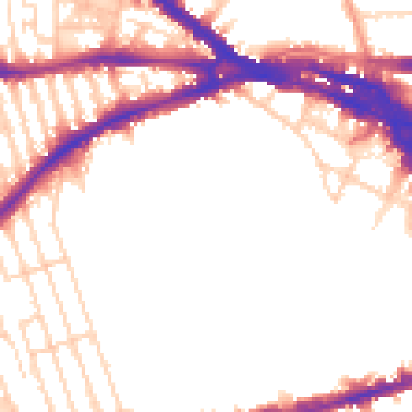 Daytime road noise heatmap for NG7 1BN