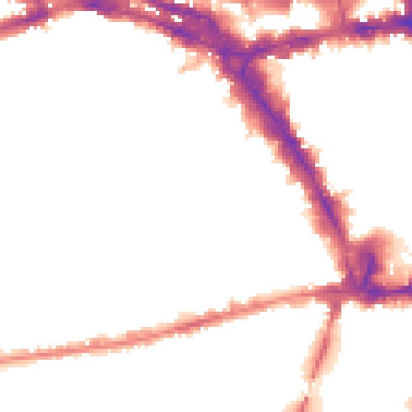 Night-time road noise heatmap for NG7 1BQ