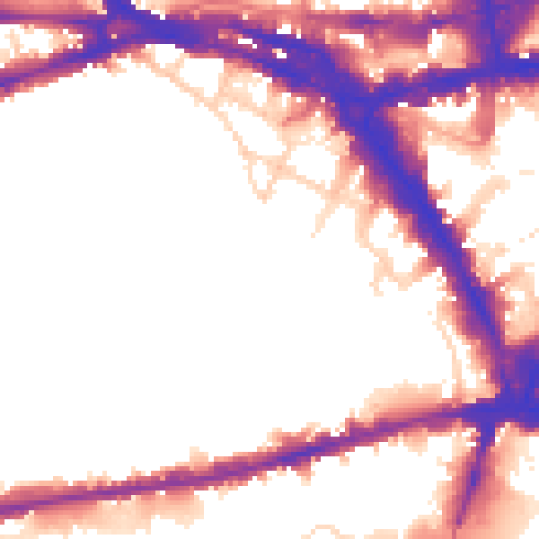 Daytime road noise heatmap for NG7 1BS