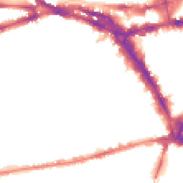 Night-time road noise heatmap for NG7 1BS
