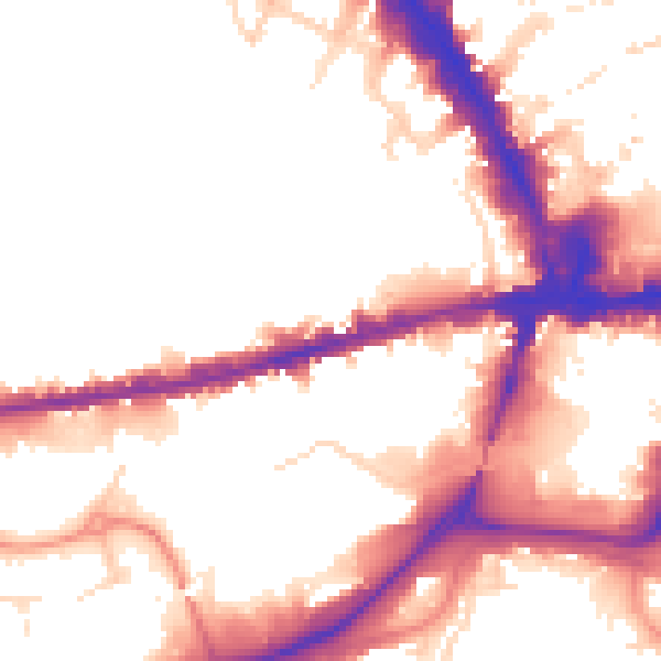 Daytime road noise heatmap for NG7 1BT