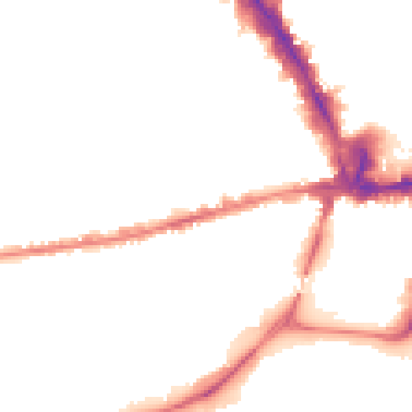 Night-time road noise heatmap for NG7 1BT