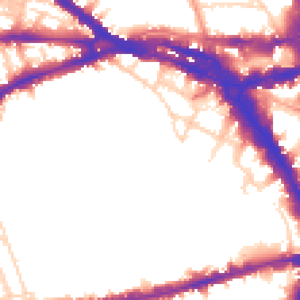 Daytime road noise heatmap for NG7 1BU