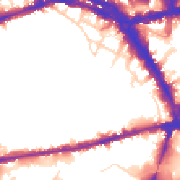 Daytime road noise heatmap for NG7 1BW