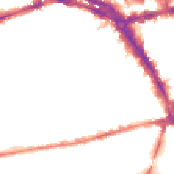 Night-time road noise heatmap for NG7 1BW