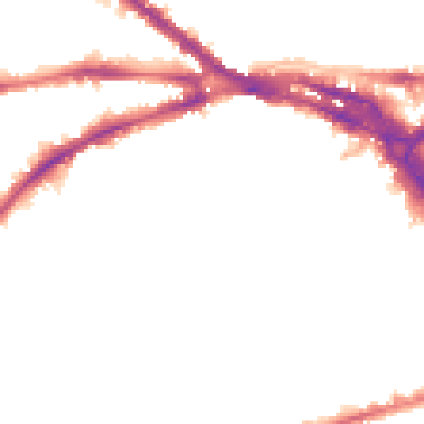 Night-time road noise heatmap for NG7 1BY