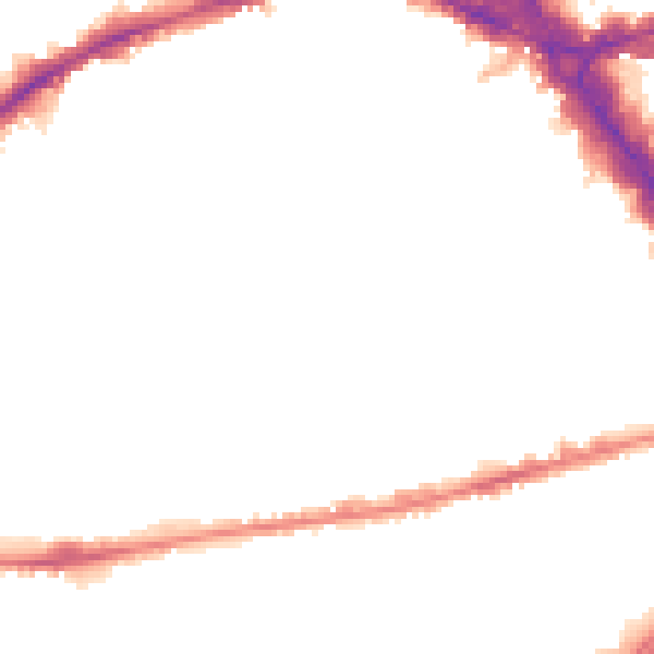 Night-time road noise heatmap for NG7 1DB