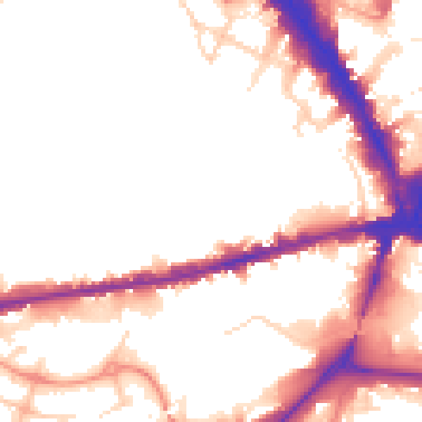 Daytime road noise heatmap for NG7 1DD