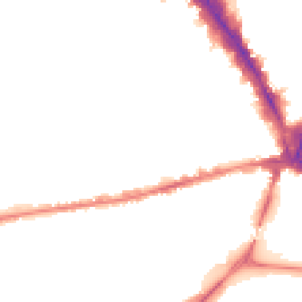 Night-time road noise heatmap for NG7 1DD