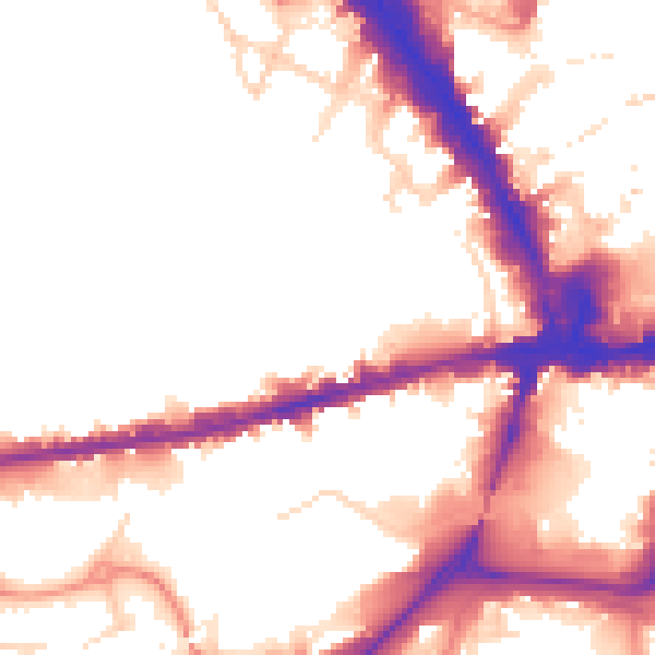Daytime road noise heatmap for NG7 1DE