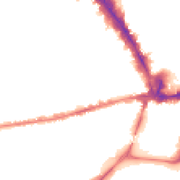 Night-time road noise heatmap for NG7 1DE