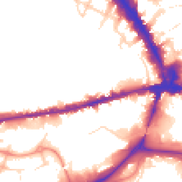 Daytime road noise heatmap for NG7 1DF