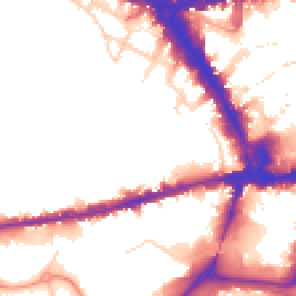 Daytime road noise heatmap for NG7 1DN