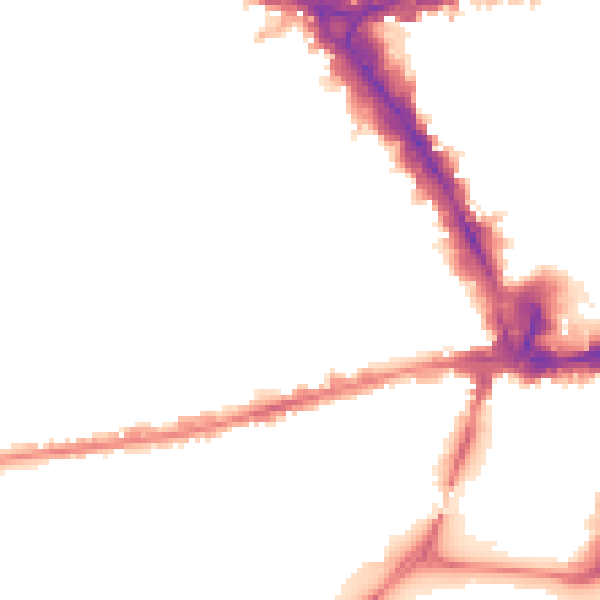Night-time road noise heatmap for NG7 1DN
