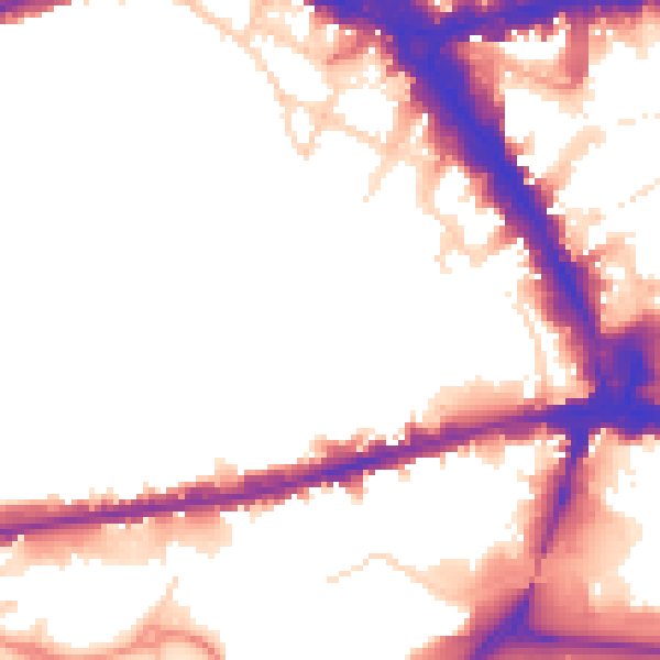 Daytime road noise heatmap for NG7 1DP