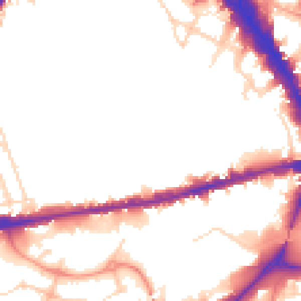 Daytime road noise heatmap for NG7 1DQ