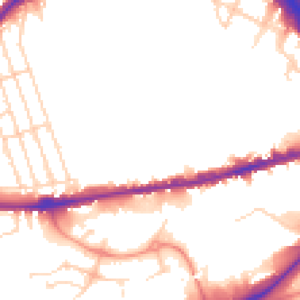Daytime road noise heatmap for NG7 1DT