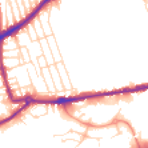 Daytime road noise heatmap for NG7 1EA