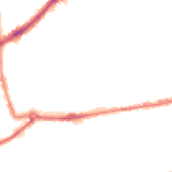 Night-time road noise heatmap for NG7 1EA