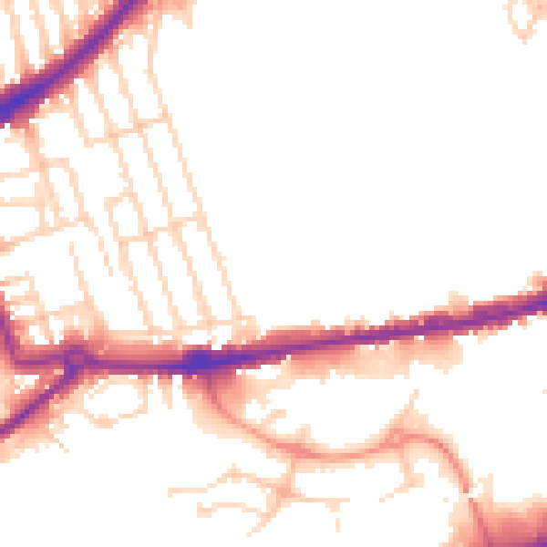 Daytime road noise heatmap for NG7 1EP