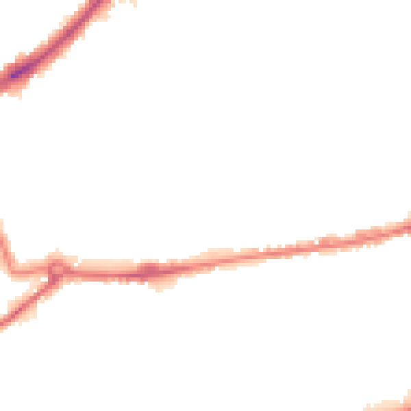 Night-time road noise heatmap for NG7 1EP